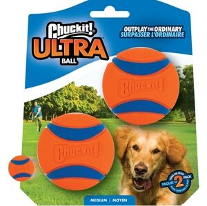 Chuckit! Ultra Ball Rubber Ball - Medium 2-pack